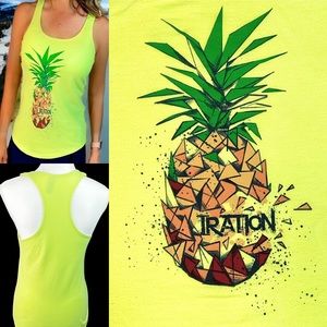 Next Level Iration Concert Racerback Lemon-Lime Neon Rare and Hard to Find! M